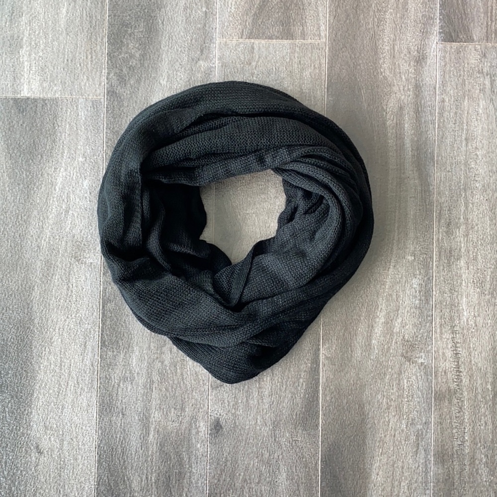 Black Knit infinity scarf